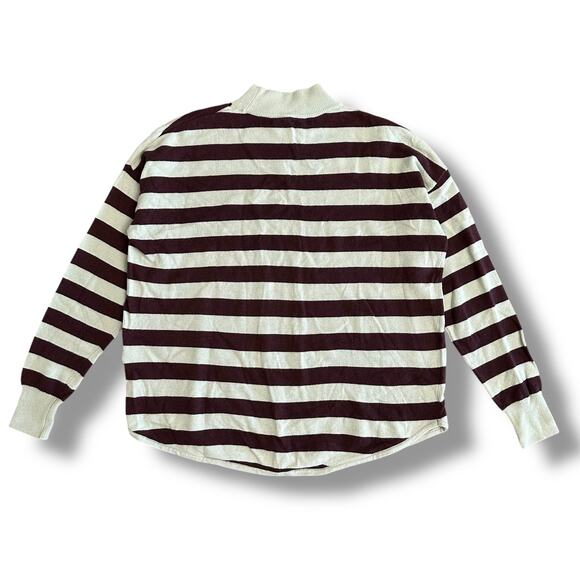 Madewell‎ Mock Neck Sweater Women’s S Burgundy Green NWT Merino Alpaca Blend - Picture 5 of 8